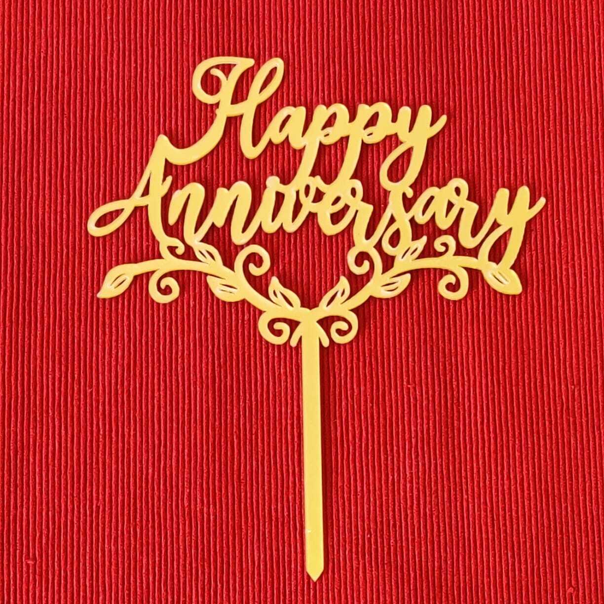 Happy Anniversary in golden design